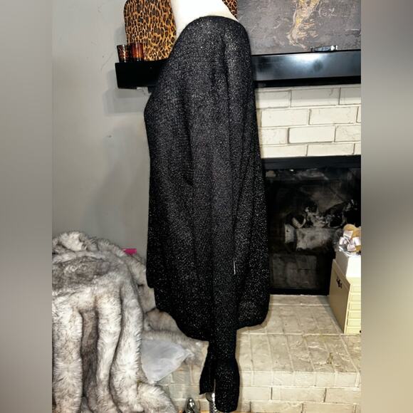 LEWIT Angora Mohair Lightweight Sweater NWT Metallic Gold Threads Sz XL - Picture 5 of 12